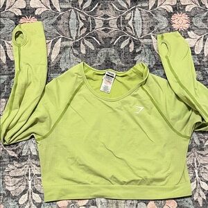 Gymshark Light Green Long Sleeve Crop Top